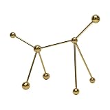 Duiaynke Figuras geométricas nórdicas abstractas, estatua geométrica para estantería, decoración de piano, escritorio, obras de arte coleccionables (dorado, 21 x 13 x 24 cm)