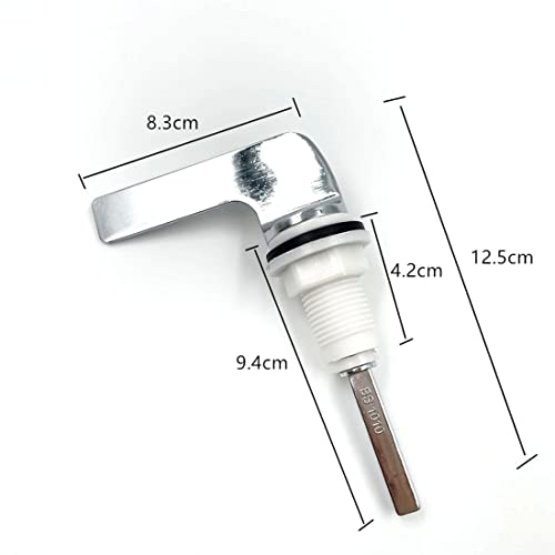 JZK Chrome Plated Toilet Flush Handle Replacement Side Action, Toilet Cistern Lever Arm Short, Toilet Cistern Handle - Image 3