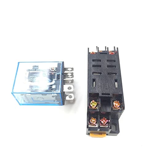 Mini relais 8 PIN AC 220V LY2NJ HH62P DPDT 10A avec embase de connexion pour automatisme