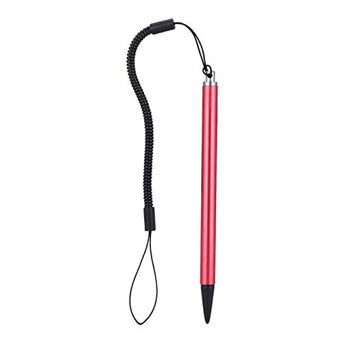 Wendry Lápiz Óptico de Pintura para Pantalla Táctil, Stylus con Cuerda de Resorte, Lápiz Táctil Resistente de Punta Dura, Touch Pen para Tableta o Navegador(Rojo)