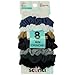 Scunci Effortless Beauty Mini Scrunchies No-damage Assorted Denim-Colors Elastics 8 Count, Ponytailers