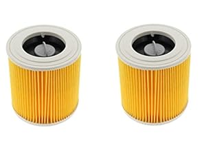 FIND A SPARE Pack of 2 Cartridge Filter For Karcher WD2 WD3 MV2 MV3 Wet & Dry Vacuum Hoover Cleaner Alternative to 64145520