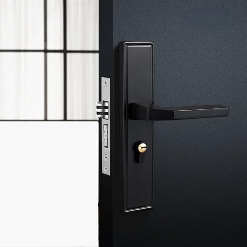 Serrure de porte de chambre noire en bois E 2-7