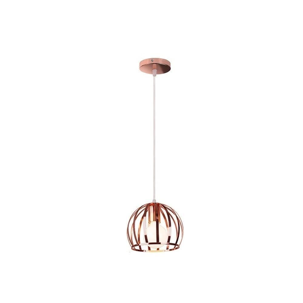 Eclairage suspendu cuisine et salon lustre chic or rose avec douille E27 - 7