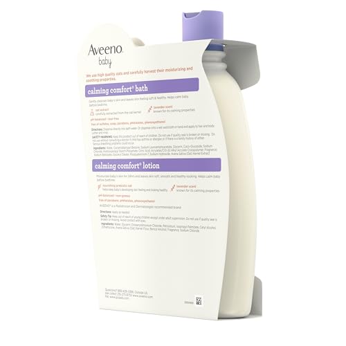 Aveeno-Baby-Calming-Comfort-Bath-Lotion-Set-Nighttime-Baby-Skin-Care-Products-with-Natural-Oat-Lavender-Vanilla-Scents-Paraben-Phthalate-Phenoxyethanol-Free-2-Items