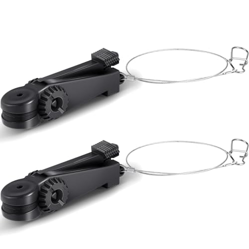 Threehoney 2 Pcs Fishing Downrigger Line Release Clips with Leader Snap Weight Release Clips for Kites Planer Board Downrigger Trolling Offshore Fishing