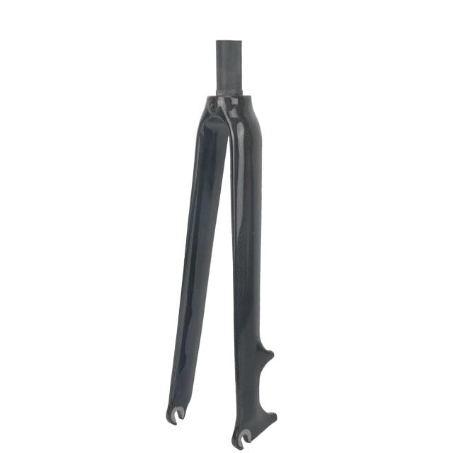 Fourche rigide carbone 700C tube droit frein disque pour vélo route glossy