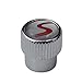 (Set of 4) S Metal Auto Tire Valve Stem Cap Cover with Resin S Emblem Covers Trim for Mini Cooper S Countryman S Clubman S JCW 36110429652