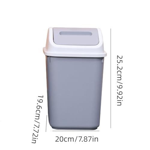 Caneca de basura rectangular con tapa para cocina miniatura 5