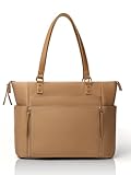 MOMINSIDE Neoprene Diaper Bag Tote, Diaper Bag Backpack pañaleras para bebe,14 Pockets Large Capacity Diaper Bags, Convertible Diaper Tote, Brown