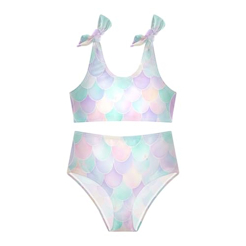 Image of Girls Tankini Swimsuit 2 Piece Pink Unicorn Donuts Summer Beach Bikini Bathing Suit 3T