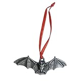 Bat Ornament Pewter Charm Travel Souvenir Batcave Nature Theme Miniature Ornament