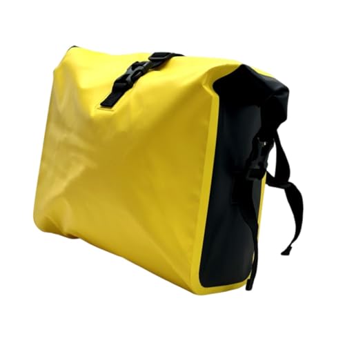 Menolana Waterproof Bike Pannier Bicycles Rear Rack Bag,PVC Saddle Bag for Commute,Commuting, Grocery Mountain Road Bike Accessories, yellow