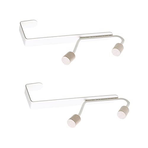 Unomor 2pcs Over Door Hooks Sturdy Metal Hangers for Clothes Hats Bags Space Saving Design for Easy Installation Any Home Decor Style