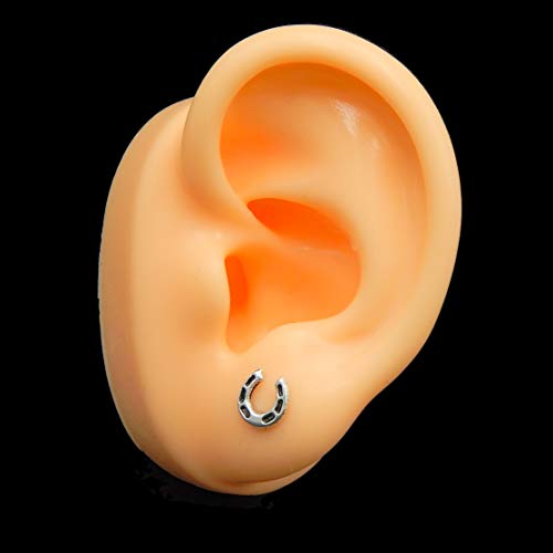 925 Sterling Silver Small Horseshoe Stud Earrings 274702