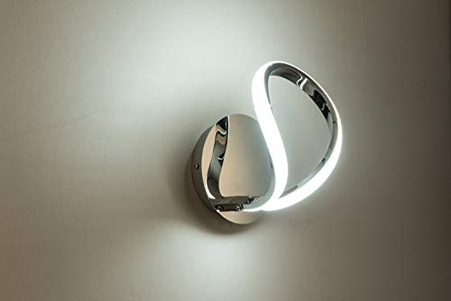 Harper Living Halo Modern LED Wall Light with Toggle Switch, Polished Chrome Finish, 12 Watts 680 Lumens Natural White, Ideal for Bedroom, Living Room, Hallway, Hotel, B and B - Image 5