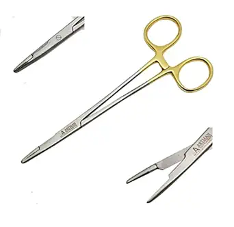 Olsen HEGAR Needle Holder, Needle Driver with Cutting Edges, 6 inches with Tungsten Carbide ARTMAN Brand