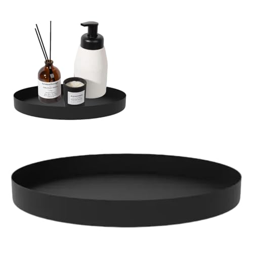 20 cm Christmas Deko Tablett Rund Weihnachten Serviertablett Edelstahl...