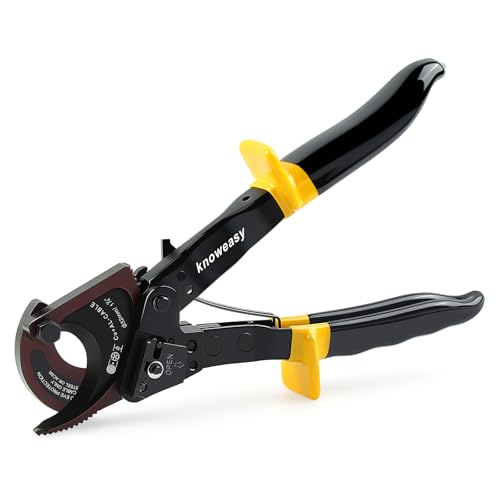 Image of Ratchet Cable Cutter,Knoweasy Upgraded Cable Cutter and Ratchet Wire Cutter Works for Aluminum and Multi-core Cables up to 240mm
