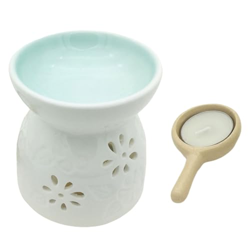 エレガントなエッセンシャルオイルバーナーセラミックエンジンベッドルームリビングルームまたはバスルームの雰囲気のためのバーナーキャンドルホルダー