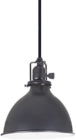 One Light Union Square Pendant Gun Metal Finish 10" Wide, Lime seeded Mouth Blown Glass Shade