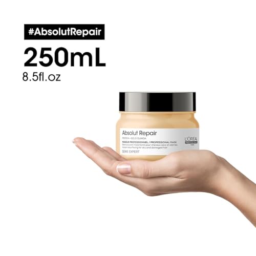 Foto von L'Oréal Professionnel Reparierende Haarmaske für strapaziertes und trockenes Haar, Mit Quinoa, Serie Expert, Absolut Repair Maske, 250 ml