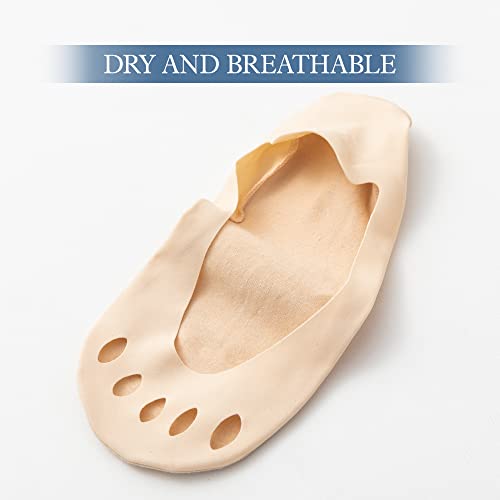 Womens Peep Toe Socks 9 Pairs No Show Ice Silk Open Toe Socks Breathable Invisible Socks Non Slip For Flats High Heels Summer,Multicolor #TOP5