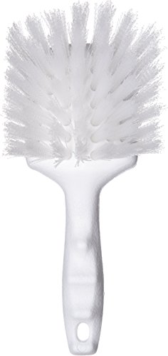 Image of SPARTA 4054200 Nylon Dish Scrub Brush, Utility Brush, Cleaning Brush With Hanging Hole For Kitchen, Restaurant, Home , 8 Inches, White, (Pack of 12)
