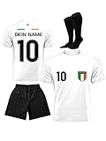 DE FANSHOP Kinder Herren Damen Personalisiertes Irland Fußball Trikot Set EM WM 2022 Jungen Männer Frauen T-Shirt mit Namen, EU3, XS