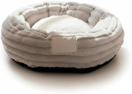 Cama Ninho Pet Luxo 50cm para Cães e Gatos Pequenos – Caminha Redonda Antiestresse Estilo Nuvem(Prata)