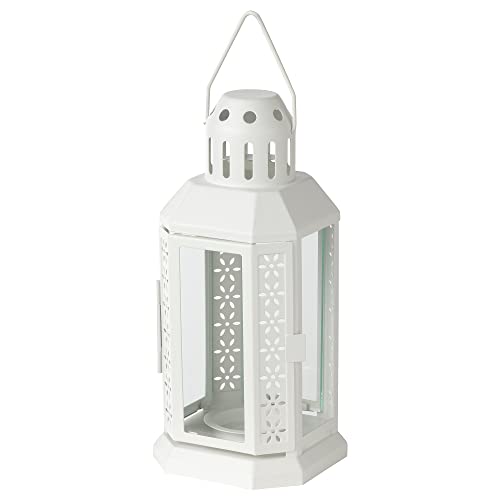 IKEA ENRUM Lantern for tealight, in/Outdoor, 22 cm, White