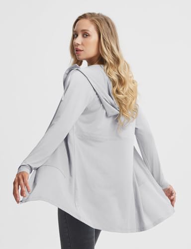 baleaf Women's UPF 50+ Long Jacket UV Sun Protection Hoodie Rash Guard Cooling Lightweight Cover Up SPF Swim Beach Athletic - Image 3