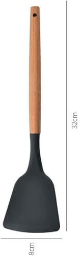 Miniatura 3 de Espátula de cocina de goma de silicona, resistente al calor, antiadherente, espátula de cocina de goma mediana a grande