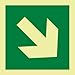NMC IMO209P, IMO Directional Arrow Diagonal Sign (Pack of 25 pcs)