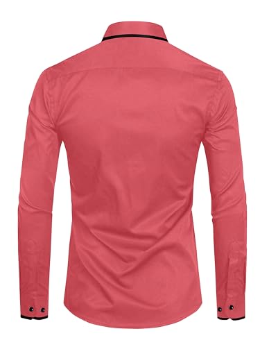 Image of Men's Regular Fit Casual Shirt, Solid Pattern, Slim Collar