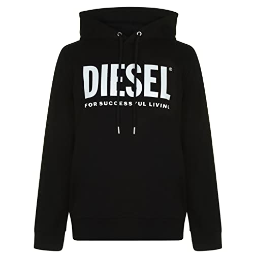 Diesel S-Gir-Hood-Division Herren Hoodie, Farbe:Schwarz, Größe:S