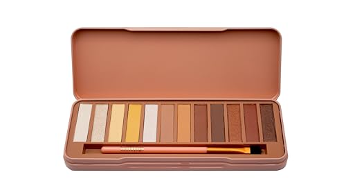 bonvoyage Essentials, California Inspired Eyeshadow Palette with Brush, 12 Long-Lasting