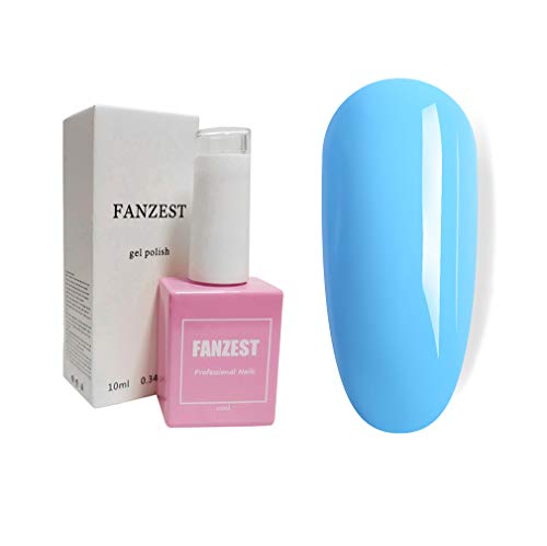 FANZEST Gel Nail Polish UV Gel No Chip Soak Off Nail Gel Polish Manicure Pedicure (Sky Blue)