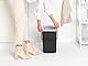 Brabantia Sort & Go Mülleimer, Kunststoff, Grau, 25 Liter