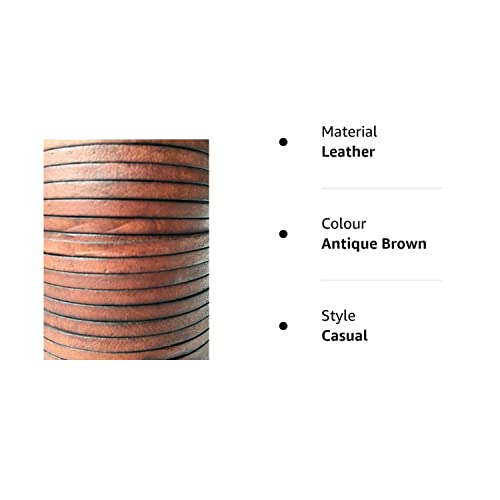 Flat 3mm Quality Real Cows Leather Antique Brown Leather Cord Jewellery Making Cord Thread Wire String Thong (10m) - Image 2