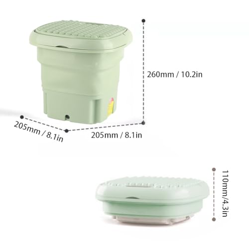 Mini Máquina De Lavar Portátil, Lavadora Pequena Dobrável Tipo Balde Desidratador 3 Modos Limpeza Pr