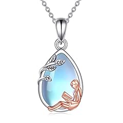 Moonstone-Women Book Necklace