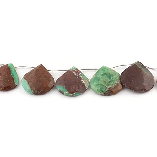 Chrysoprase facettée de qualité supérieure, briolettes cœur 31mm pour haute joaillerie SB4515
