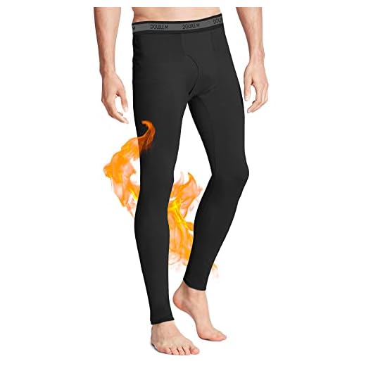 DOUBLE M, Pack 1 Pantalón Interior Térmico Hombre, Grosor Medio Alto 160gr, Interior Felpa, Mallas Térmicas Cómodas, Cintura Elástica, Invierno, Poliéster, Negro, Gris, Blanco, Talla S/M/L/XL/XXL.
