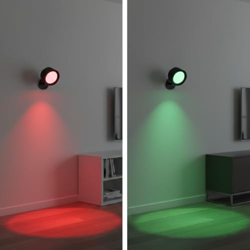 Image of Maharaj Mall Rechargeable LED Wall Lamp RGB Wall Light Indoor with Remote and Touch Control Magnetic 360Rotatable Dimmable Wireless Cordless Sconces for Bedroom Bedside Reading Livingroom.