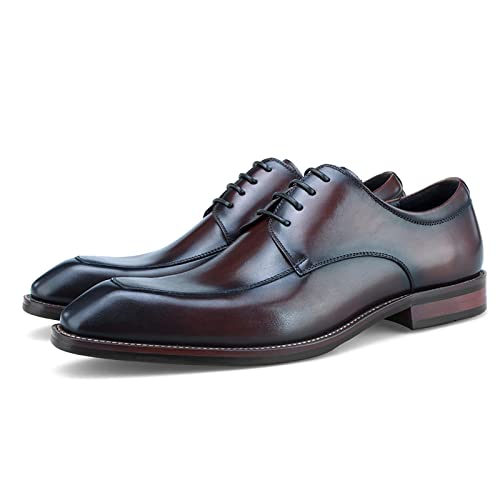 Chaussures en cuir Oxford homme au style élégant avec semelle en cuir et talon carré pour mariage
