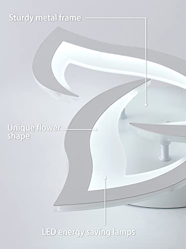 KAUCQI LED Ceiling Light 56CM 15W Modern LED Ceiling Lamp 6000K 1500LM Children's Room Light Petal Lamp for Living Room Bedroom Kids Room - Image 3