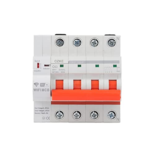 Interruptor inteligente WiFi 4P 25A YCB9ZF con control remoto y temporizador 2