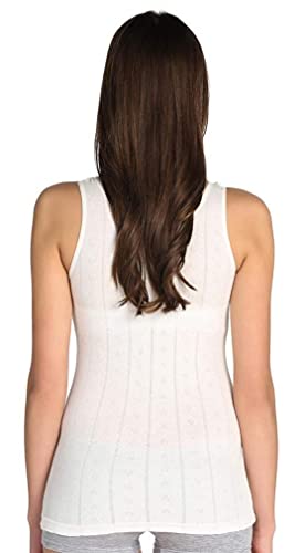 Vavonne Camisole For Women, All Cotton, Airy Soft Comfy Tank Tops Cami Undershirt (Wide Strap/Off-White, Large) #TOP2