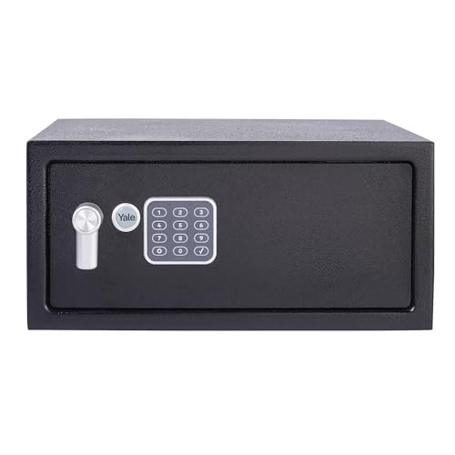 Yale Coffre-fort Électronique - Format Ordinateur 24L - Serrure 100 000 combinaisons, verrou électronique code 3 à 8 chiffres - dimensions 20x43x35cm YLV/200/DB2
